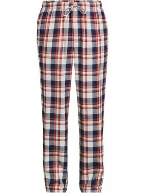 Land’s End Men's Red and Navy Plaid Lounge Pants